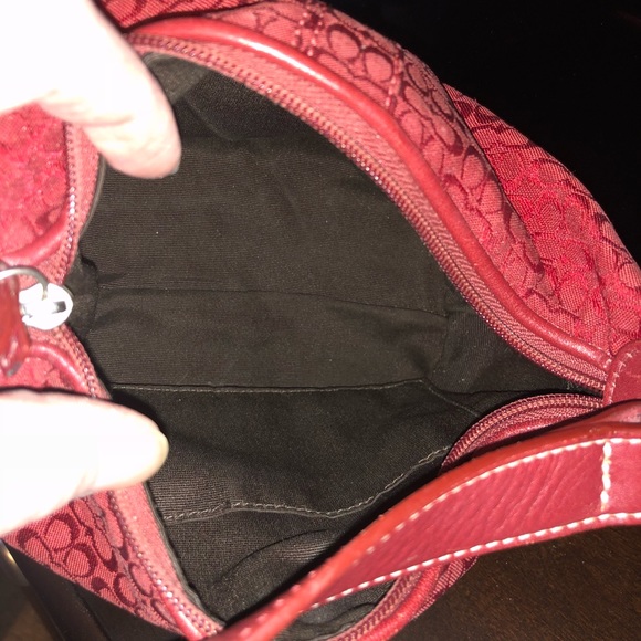 Coach Red Fabric Mini Purse - Picture 5 of 5